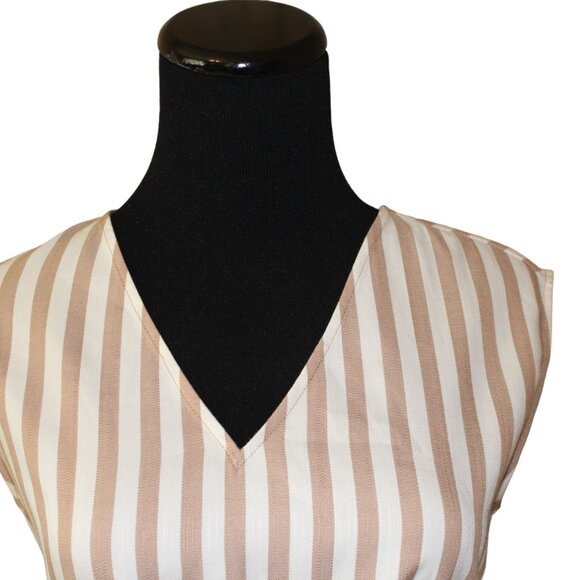 Vintage Ann Taylor Factory, Stripes, Tie Belt "Working 9-5" Era MCM XSP NWOT'S - Picture 3 of 15